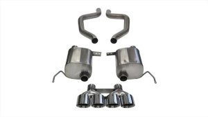 Chevrolet Corvette Performance Exhaust - Rear - CORSA Performance - Axle Back Xtreme with Quad 4.5in Polished Tips - Polished - `17-`19